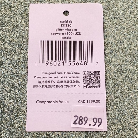 KATE SPADE NWT KENZIE GLITTER SPARKLY SEAWATER GREEN CONVERTIBLE CROSSBODY BAG - Picture 6 of 7